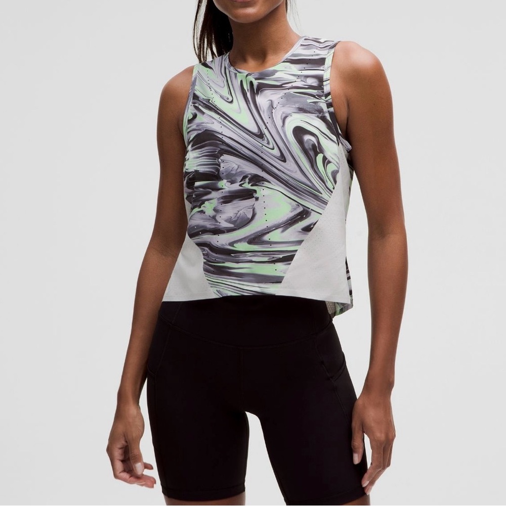 Stylish Marble Print Tank Top